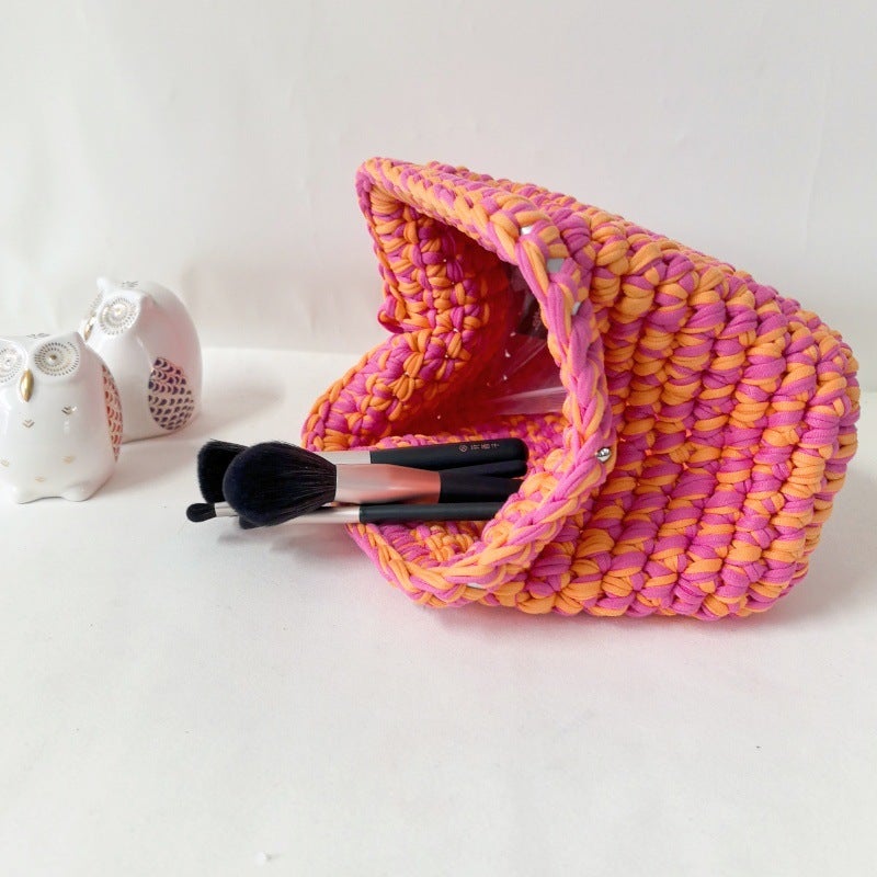 Dopamine Cloth Crochet Hand Bag, Ins Crochet Cloth Hand Bag, Cloud Night - Image 5